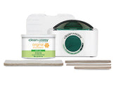 Wide-angle presentation of a complete depilatory service mini kit